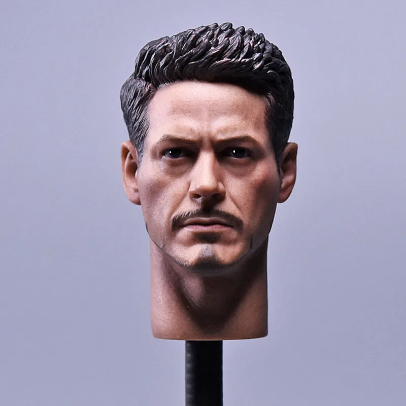 

1/6 Male Soldier Hero Tony Stark New Version Head Sculpture Model High Quality Fit 12 Inch Action Figures Body In Stock