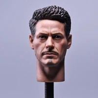 16 male soldier hero tony stark new version head sculpture model high quality fit 12 inch action figures body in stock