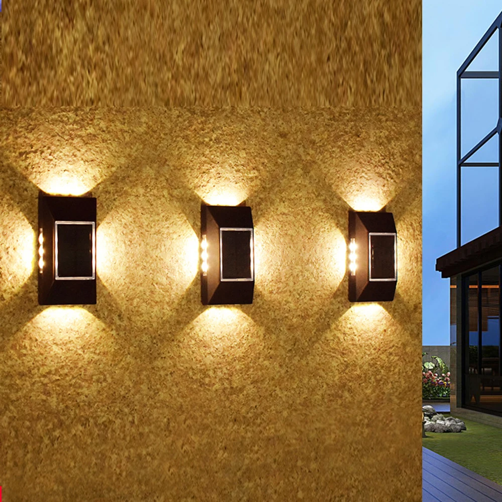 

Solar wall lamp outdoor decoration garden lamp household washer lamp up and down left and right lighting indoor peripheral