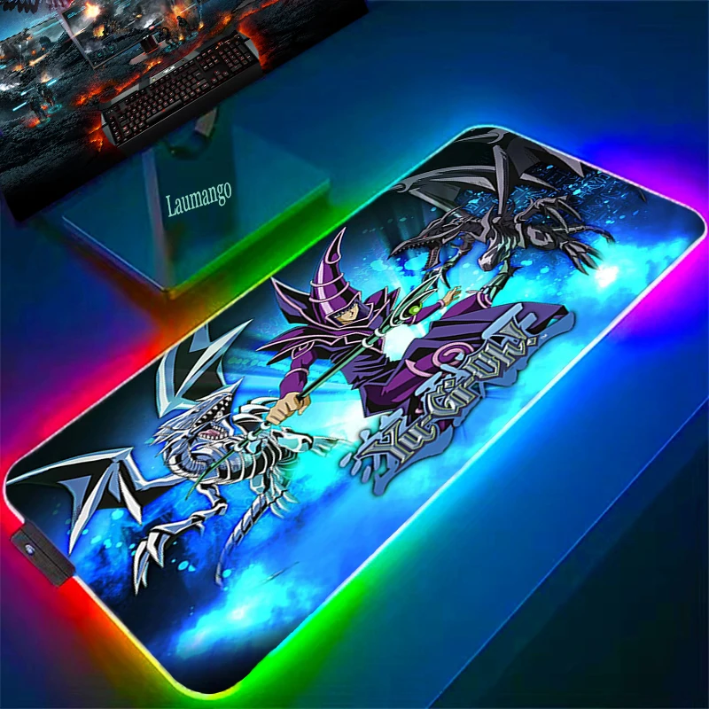 

Аксессуары Yu Gi Oh RGB, коврики для мыши, игровые коврики для ПК, геймерский коврик для мыши, компьютерная клавиатура, Настольный коврик для офис...