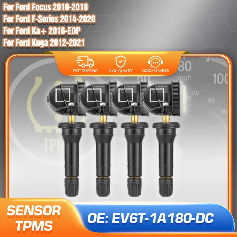 

1/4 шт. для Ford Focus Ford Kuga Ford F-Series Ford Ka + датчик TPMS датчик контроля давления в шинах EV6T-1A180-DC 433 МГц Запчасти