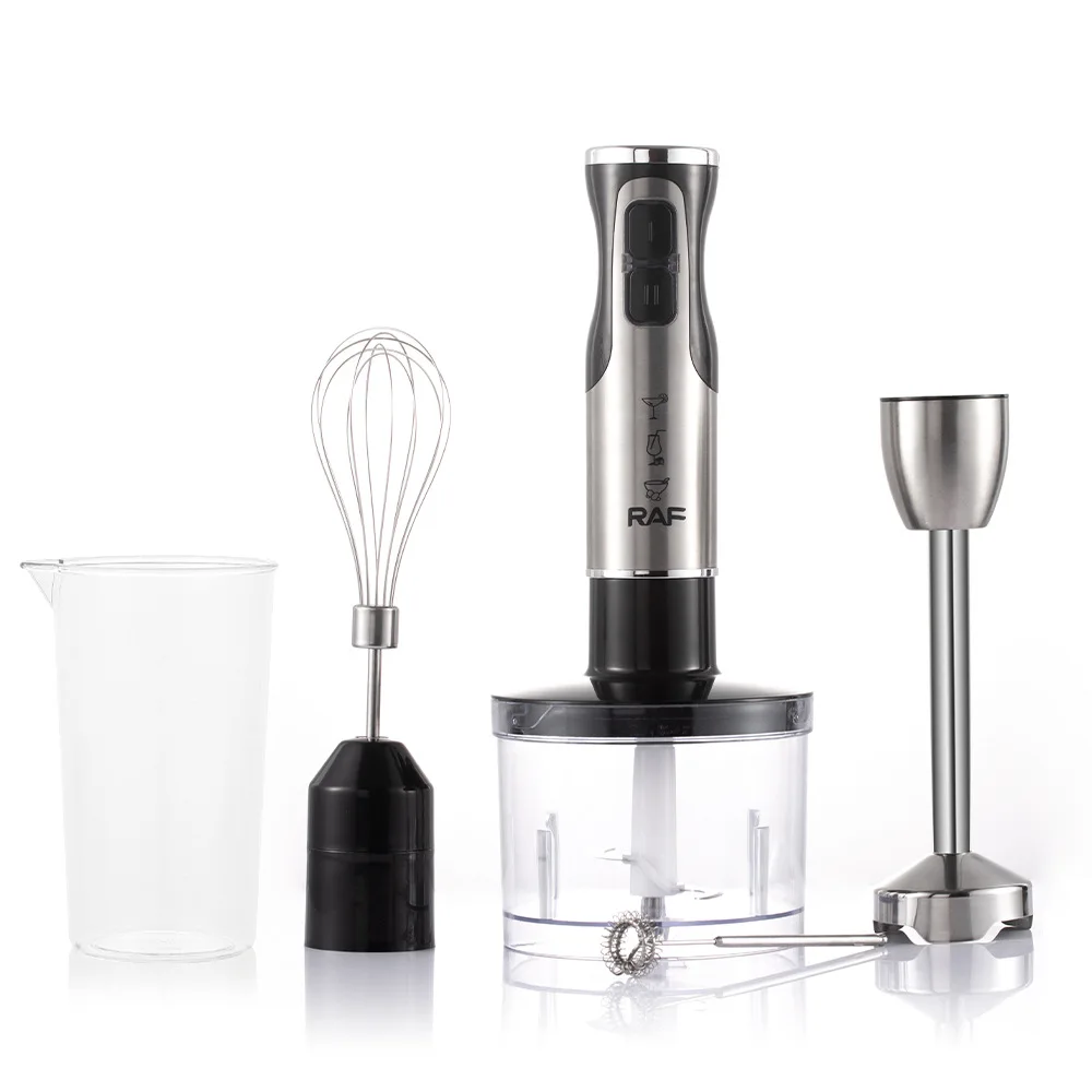 

Многофункциональный электрический блендер высокой мощности 1600 Вт 4 в 1, бытовой ручной блендер, соковыжималка, мясорубка, электрический вспениватель молока