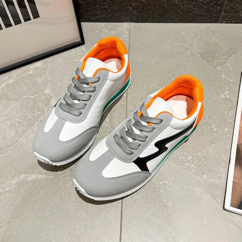 Женские весенние новые повседневные туфли на одной платформе с круглой головкой