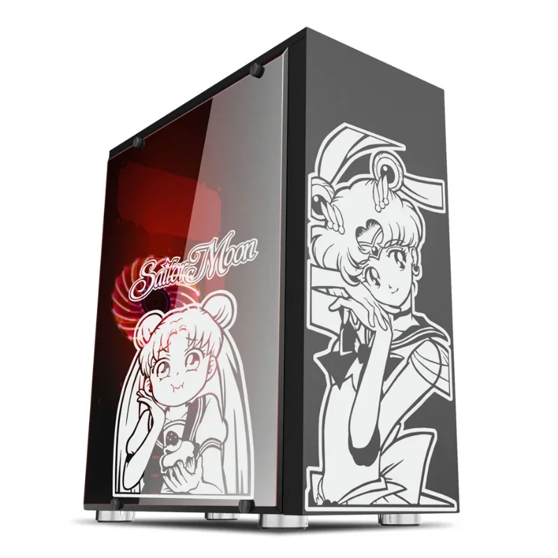 Наклейки для компьютера шасси Мультяшные Декоративные наклейки ATX Mid Tower чехол ПК