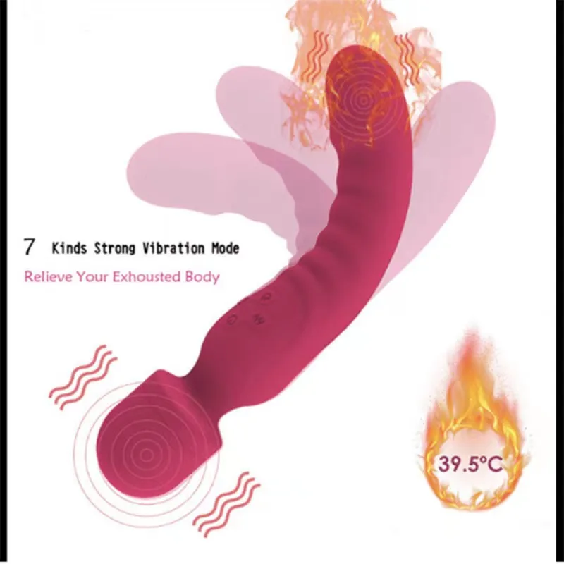 Powerful Vibrator Dildos Wand for Women 7 Modes Clitoris Stimulator G Spot Vagina Massager Adult Sex Toys for Woman