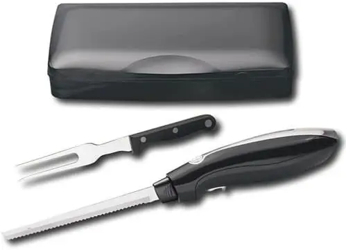 

with Stainless Steel Blade, and Ergonomically Designed Handle for Easy Grip, with a Sturdy Neat Case, Bonus Free Carving Fork In