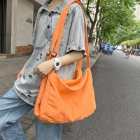 canvas bags for women student shoulder crossbody bag zipper shopping eco bag korean messenger bag y2k large handbags unisex sac