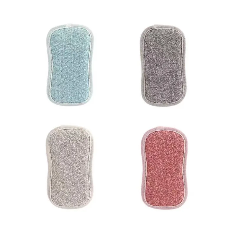 

1/8pcs Double Sided Soft Absorbent Dishwashing Sponge Brush Nylon Dishwashing Cloth Cleaning Kitchen Supplies