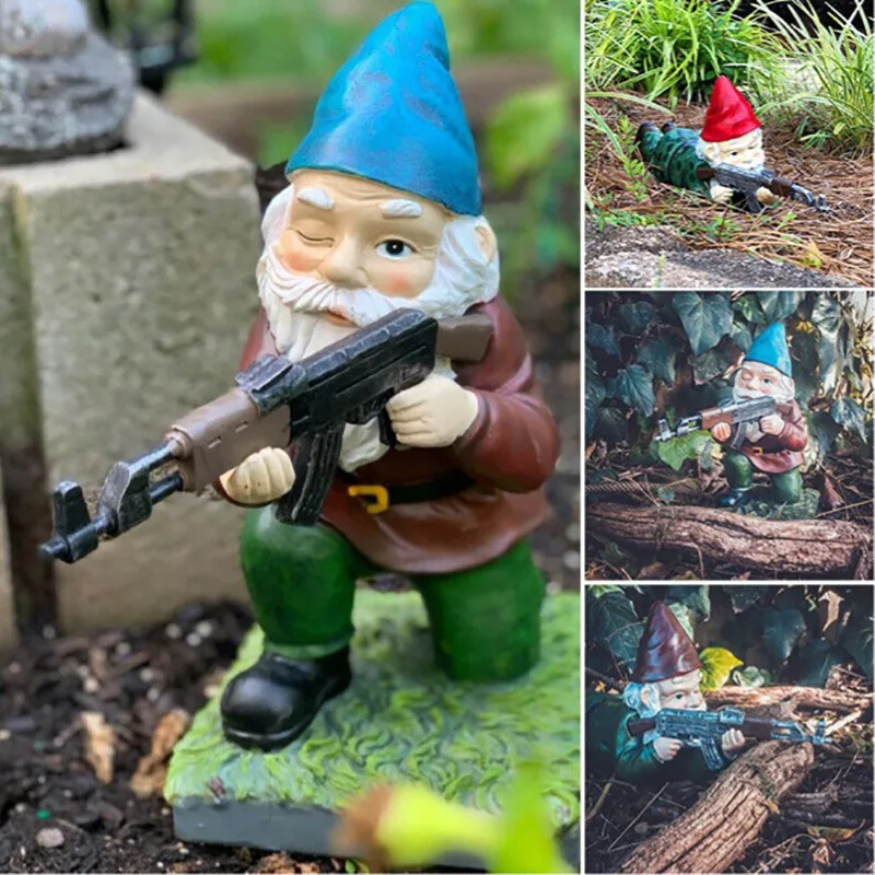

CS Shooting for Dwarf Home Resin Ornaments Resin Crafts Shooting Dwarf Sniper