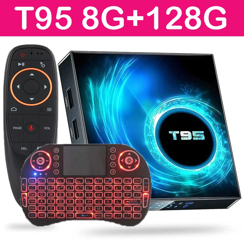 T95 Android Smart Tv Box 14 H616 Четырехъядерный Процессор Двухдиапазонный Wi-fi 2 4g/5g 8 Гб Пзу 64