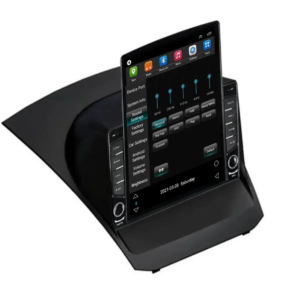 For Tesla Style 2 Din Android 13 Car Radio Ford Fiesta 2009-2012 Multimedia Video Player GPS Stereo Carplay DSP RDS Camera