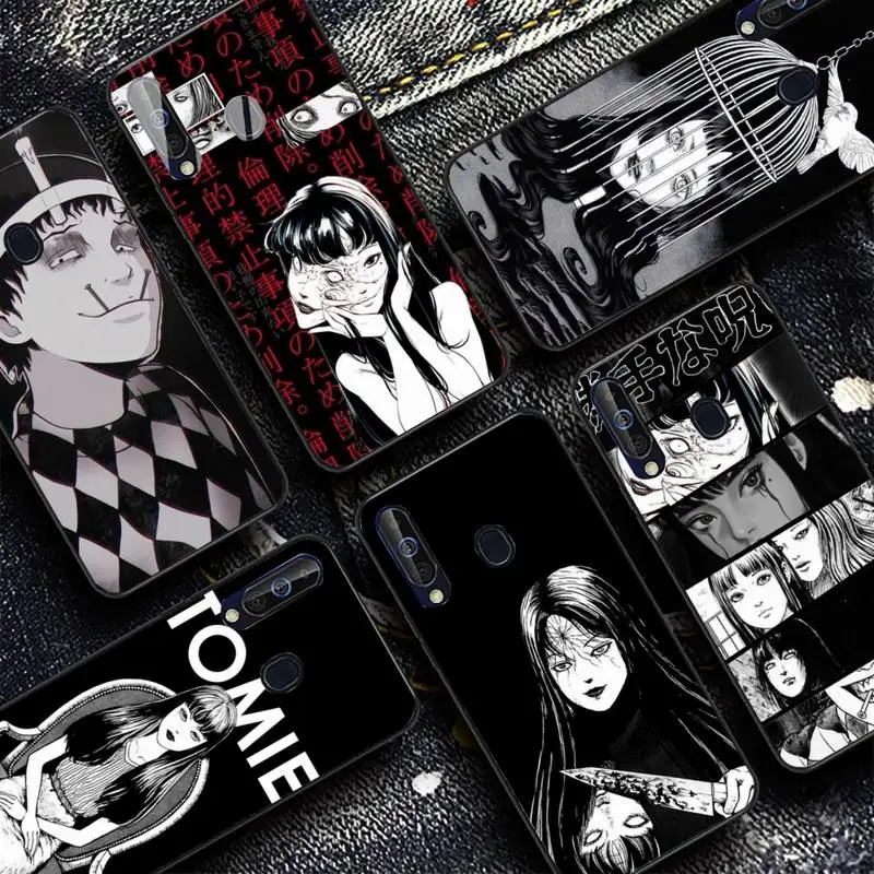 

Junji Ito Tees Horror cartoon Phone Case for Samsung A51 01 50 71 21S 70 31 40 30 10 20 S E 11 91 A7 A8 2018