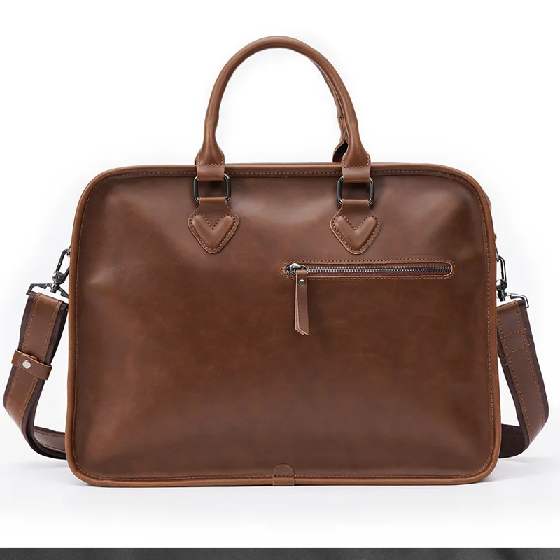 Retro Shaped Men Briefcase Bag Fashion Shoulder Bag Large Capacity Laptop Bag Business Handbag Messenger Bag For Male