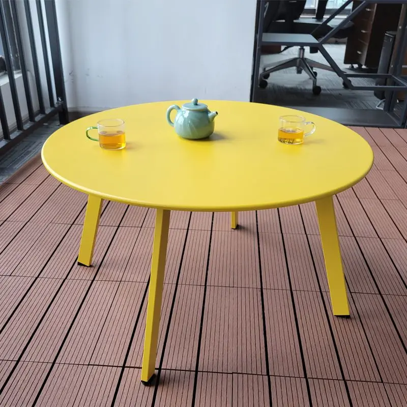 

Nordic modern iron art simple coffee table round side table living room home round table coffee table side table tea table