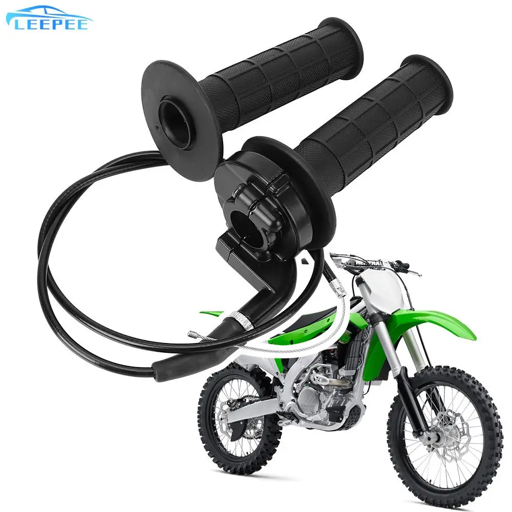 

Handle Grips and Cable Set Handle Bar 1Pair Throttle Accelerator Motorbike Accessories 7/8" 22mm Motorcycle Grip Universal