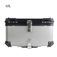 65l universal motorcycle rear trunk luggage case storage tail box quick release motorcycle carrier product box aluminum alloy