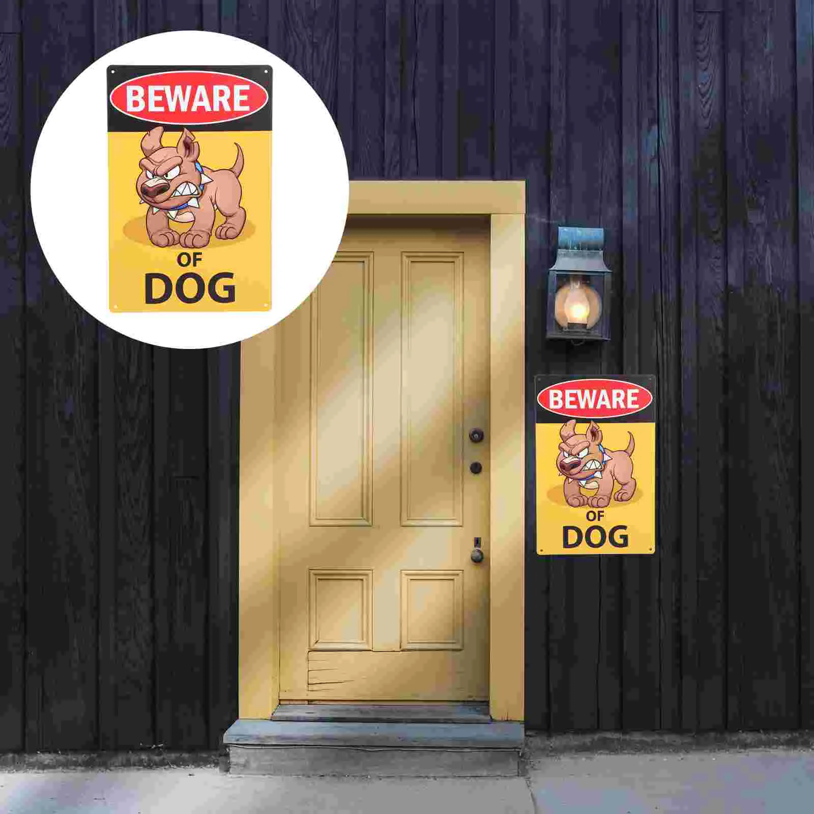 

Warning Sign Dog Caution Board Household Decor Vintage Decorative Metal Outdoor Garden Ornament Yard Gardening Supplies