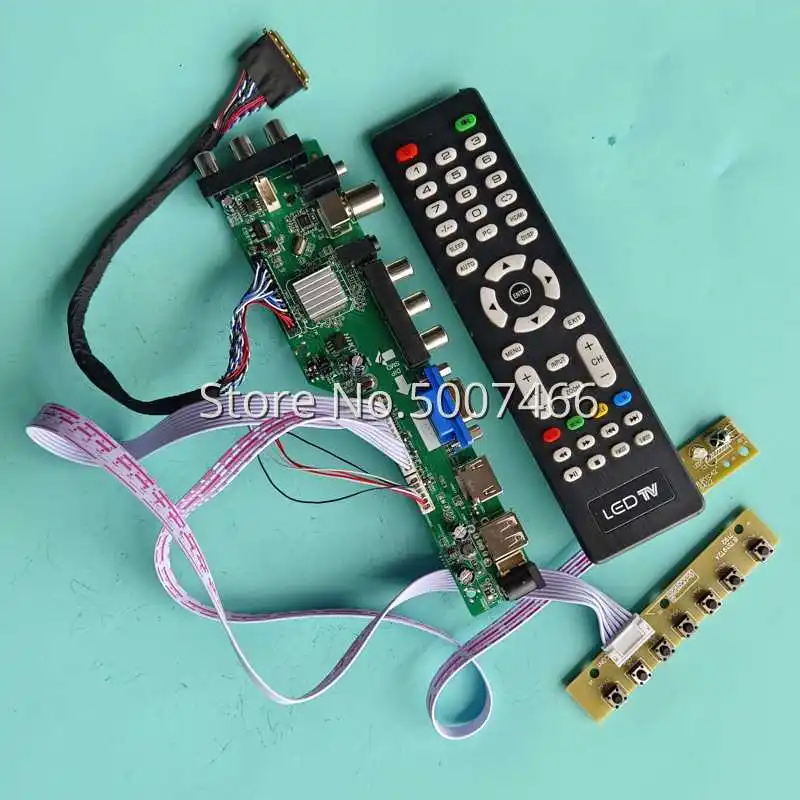 

Плата драйвера ЖК-контроллера, DIY комплект для Φ 40 Pin LVDS 1600 900 14 "Panel 3663 DVB Digital VGA AV USB HDMI-Совместимость