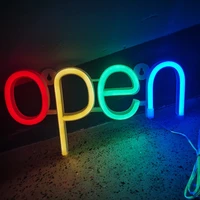 usb open neon sign light led neon lamps wall hanging decor romantic atmosphere light for home store business bar club decorative