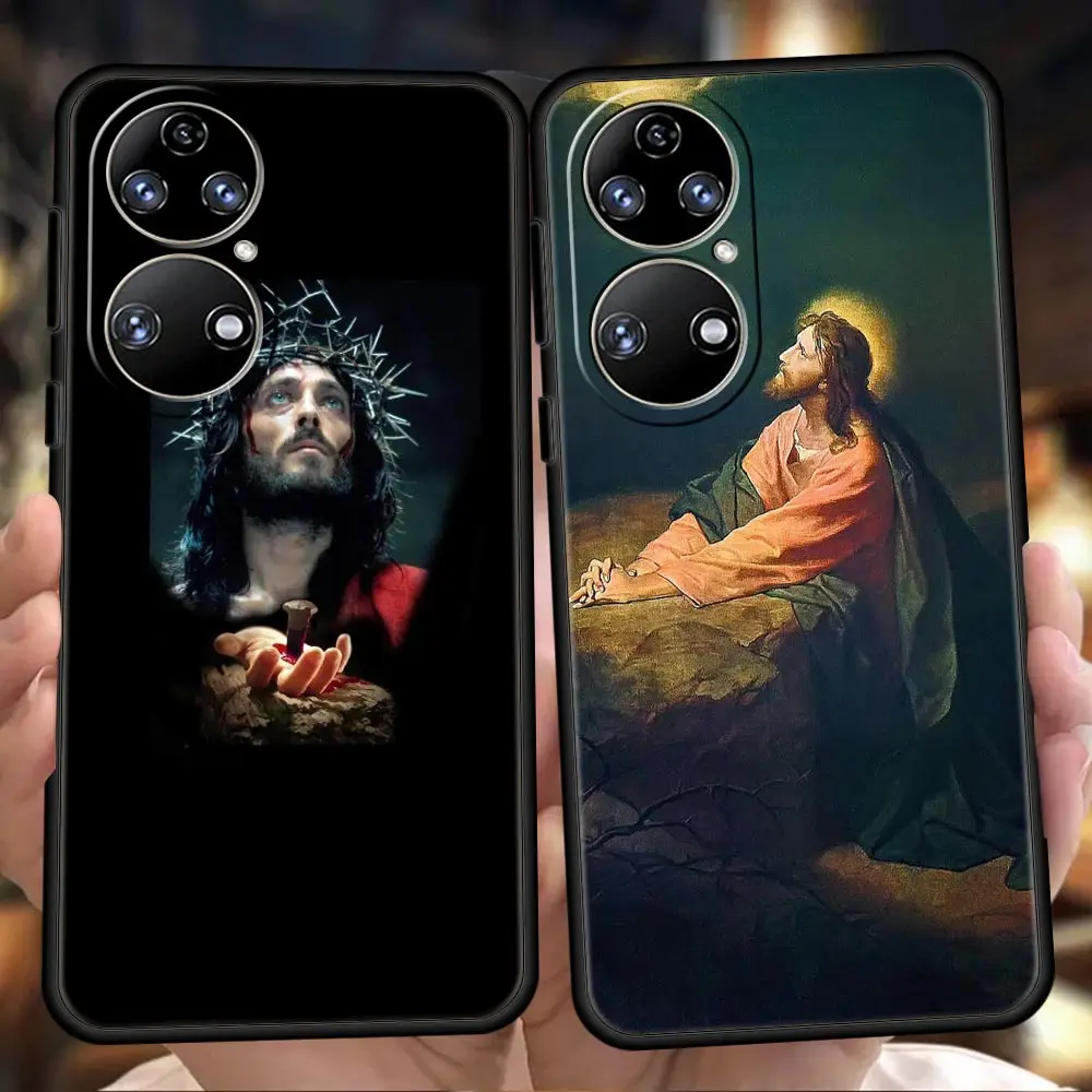 

God Jesus Pray Phone Case For Huawei P50 P40 P30 P20 Pro P Smart Z Y6 Y7 Y7A Y9 Y6P Y9S 2019 P50 P40 P30 P20 Lite E Shell Fundas