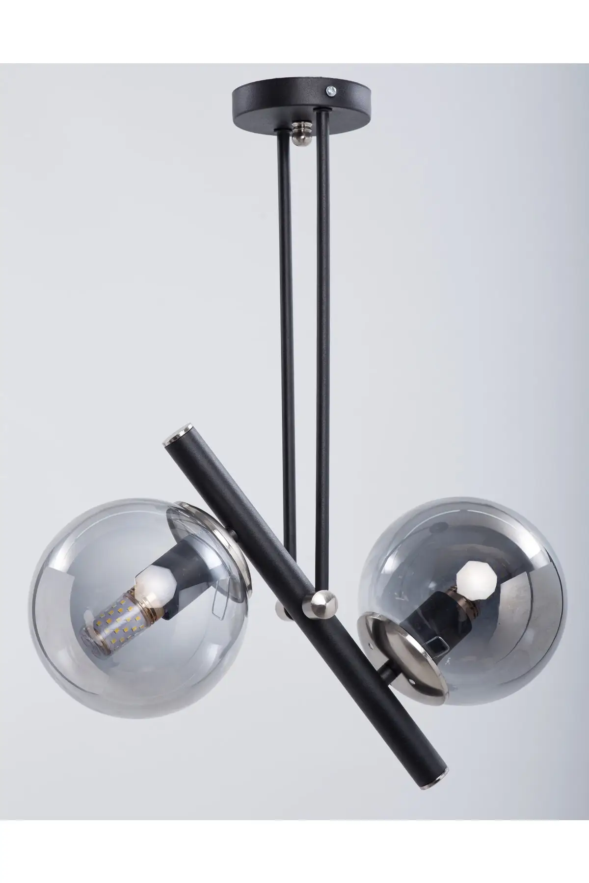 

Libra Black Nickel Fume Glass Chandelier