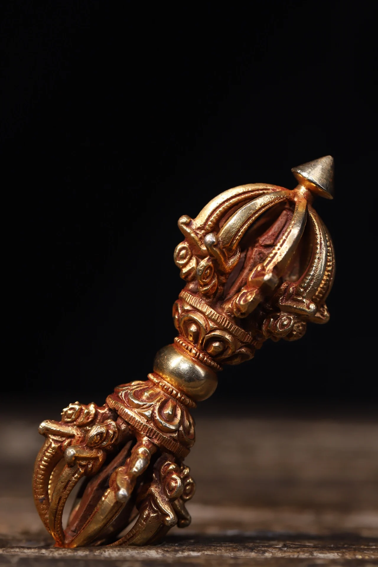 5 &quotКоллекция тибетского храма старая фиолетовая бронза позолоченная киноварь