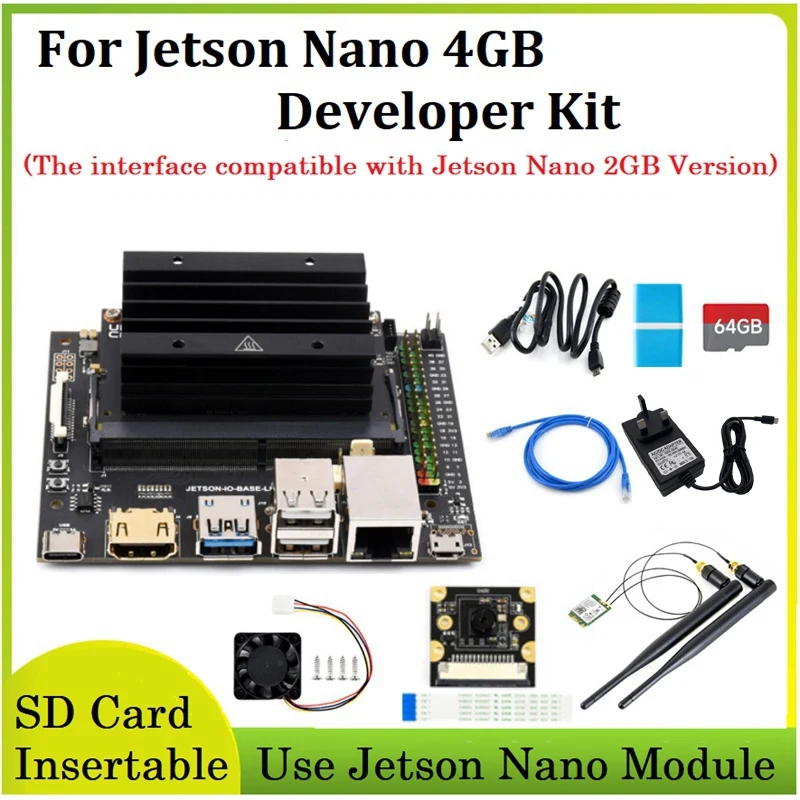 

For Jetson Nano Io Lite Developer Kit +IMX219 Camera For Programming Robot Embedded Learning UK Plug