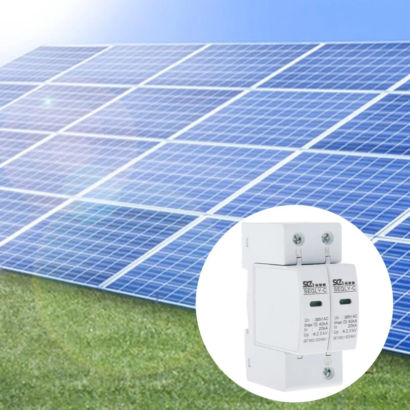 

Surge Protection Low Voltage 2 Poles Easy Installation 385Vin AC Lightweight 20Kaimax Easy to Use Protector Arrester