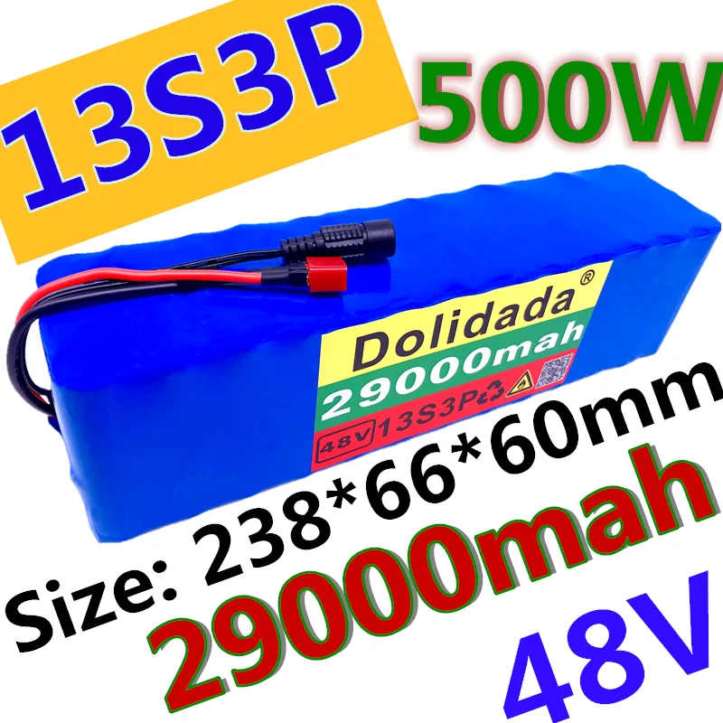 

100% original NEW 48V29Ah 500w 13S3P 48V Lithium ion Battery Pack 29000mah For 54.6v E-bike Electric bicycle Scooter with BMS