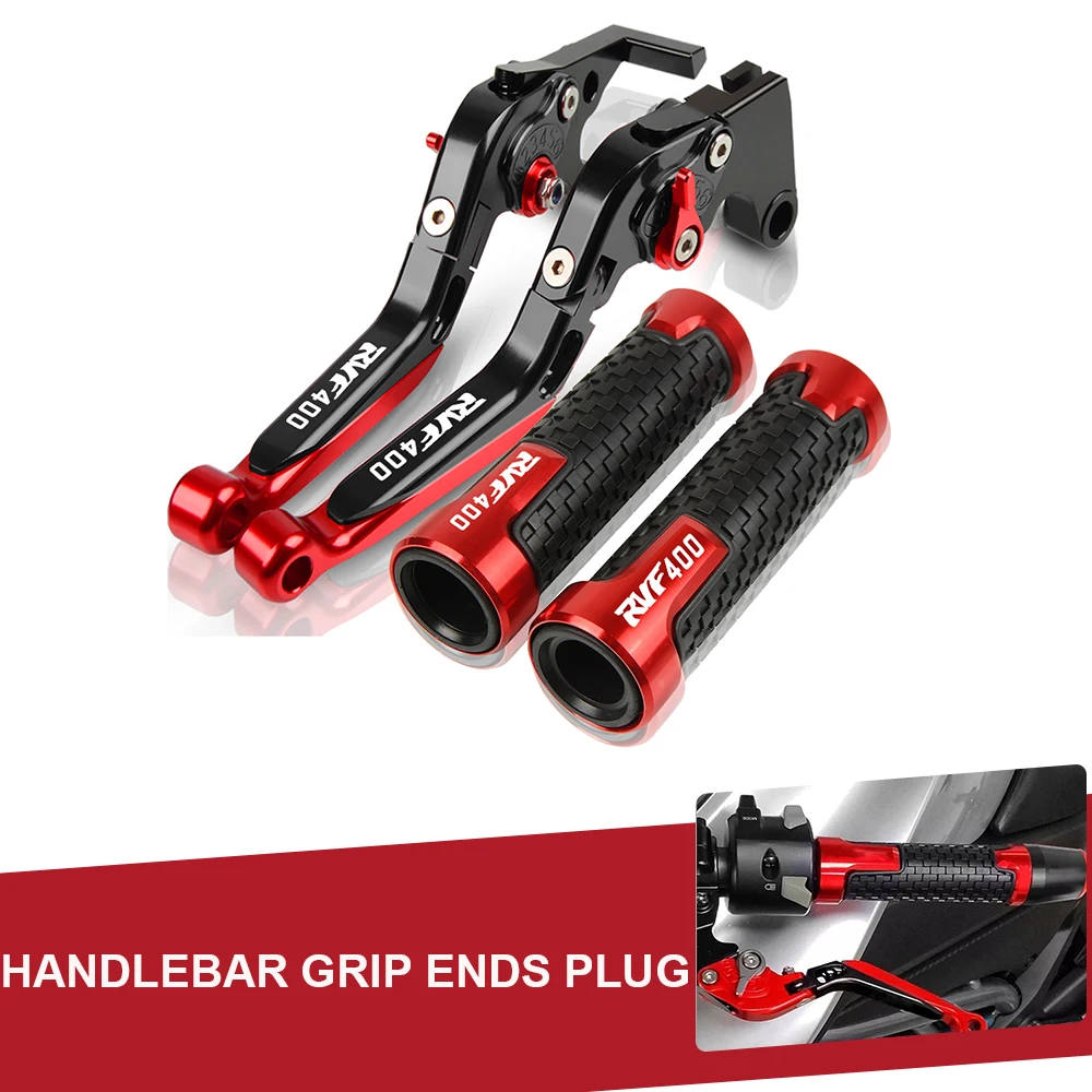 

Для HONDA RVF400 1994 1995 1996 рычаг тормоза сцепления регулируемый + ручные ручки аксессуары для мотоциклов ручки CNC алюминий