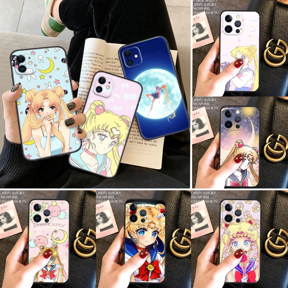 Милый мягкий чехол T147 с Сейлор Мун для Samsung J2 Prime J4 Core J5 J6 Plus J7 Pro J8 S7 Edge S8 Note 8 9 10 Lite 20
