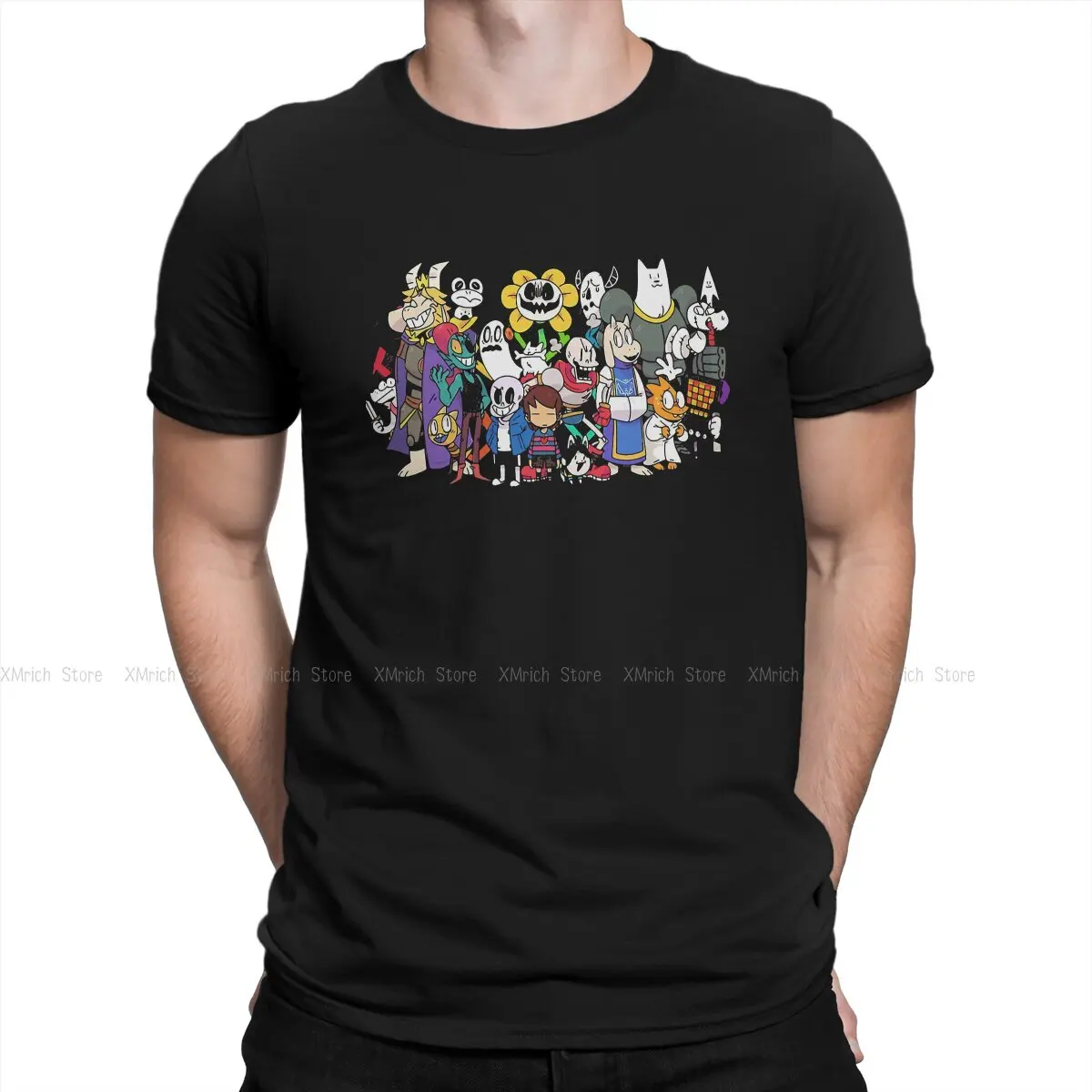 

Men All characters T Shirts Undertale Frisk Toriel Sans Papyrus Game Cotton Clothing Novelty Round Collar Tees Unique T-Shirts