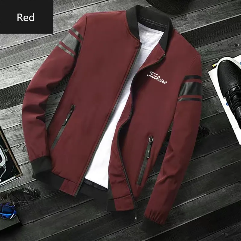 

Men's Jacket Golf Wear Spring Autumn Thin Section Zipper Fashion Jacket Streetwear Casual Sports Golf Man Jackets Manteau Homme