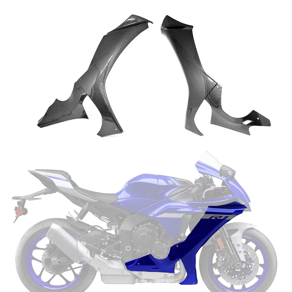 

For YAMAHA YZF R1 R1M 2020 2021 2022 Motorcycle Fairings Parts ABS Carbon Fiber Front Side Trim Frame Body Cover Panel Cowl Fit