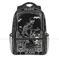 Death Students School Bags Mystery Tarot Card Boy Girl Fashion Teens Books Backpack Soft Rucksack Unisex