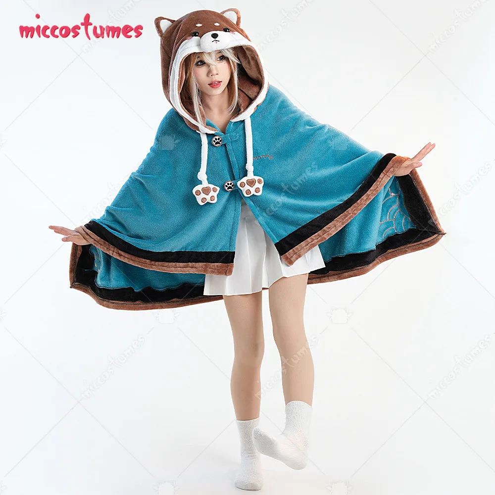 

Gorou Derivative Cloak Kawaii Plush Shiba Inu Shape Hooded Warm Soft Cape Blanket halloween costumes for women