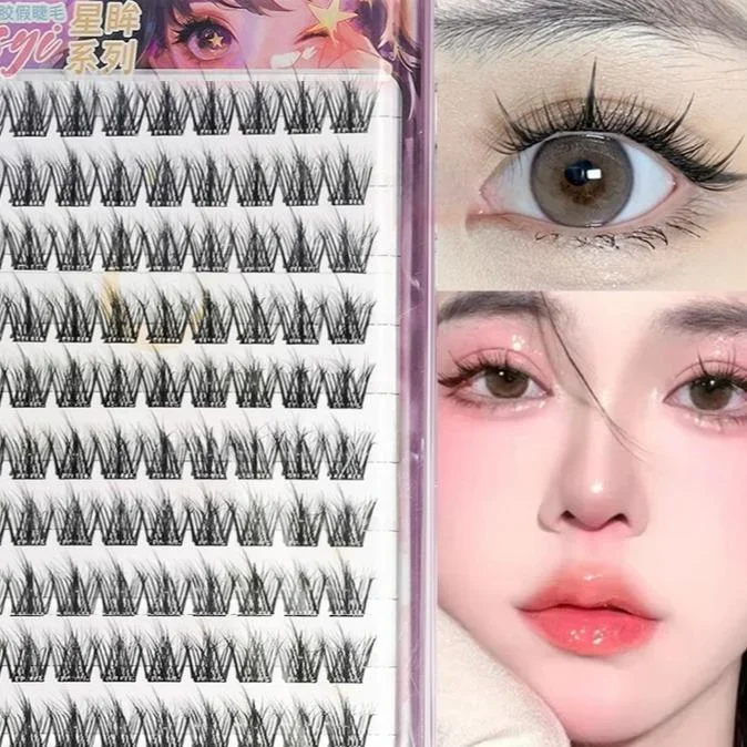 Накладные ресницы HISYI без клея серия Star Eye подсолнух трилогия сегментированные