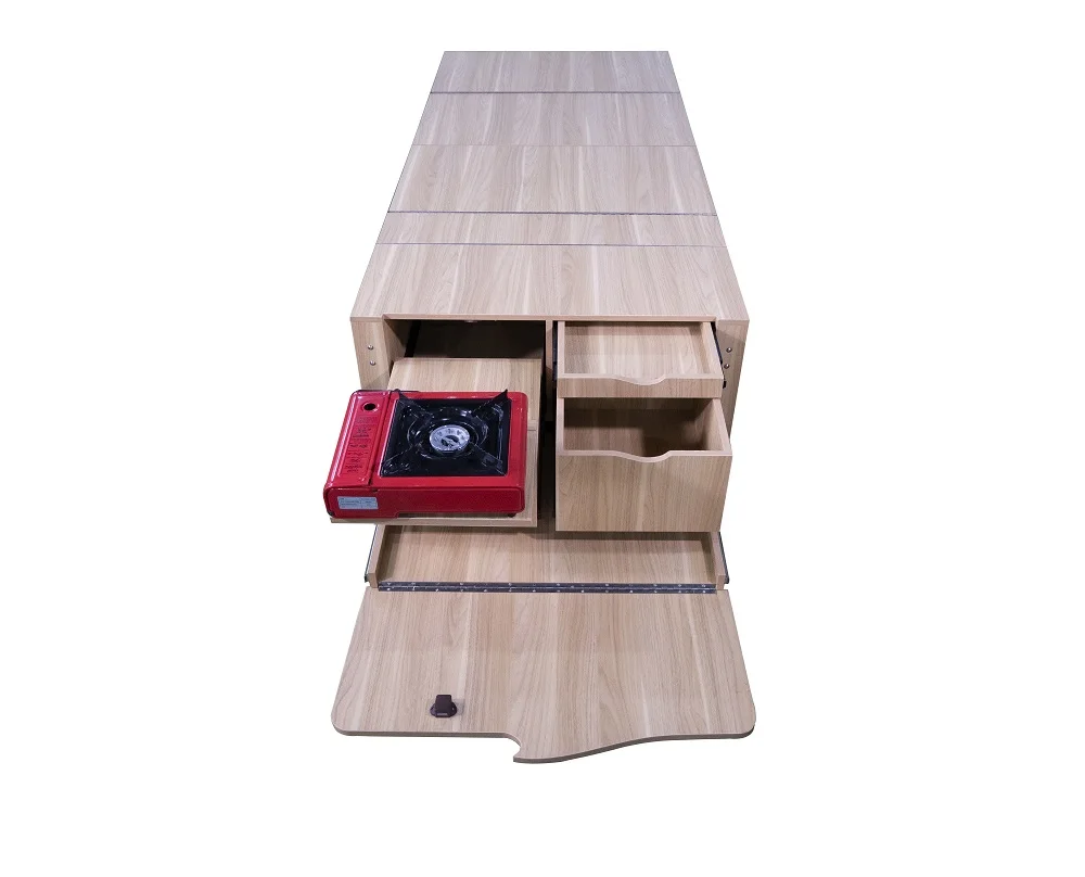 

Hot sale Travel caravan camper truck kitchen outdoor cooktop camping bed camping box
