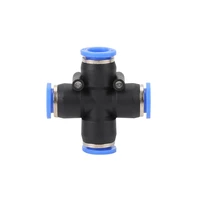 pza pneumatic connector plastic air fittings 4681012mm 4 way water push for hose pipe 18 38 12 14 fast coupler