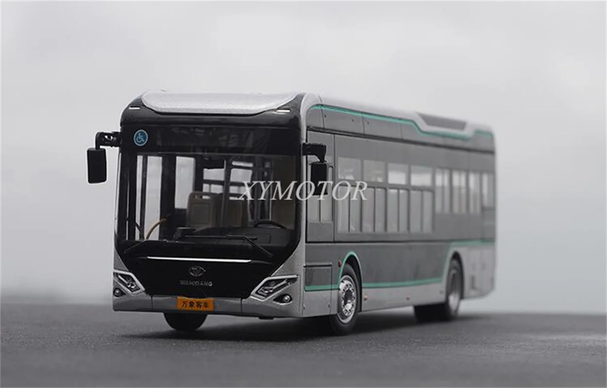 

1/43 Shanghai Wan Xiang Electric City Bus Black King Kong Bus Diecast Model Car Toys Hobby Display Collection Ornaments