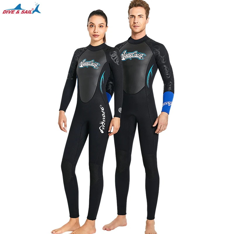 

Неопреновый полный гидрокостюм 3 мм, цельнокроеный костюм с длинным рукавом для серфинга, для плавания, сохраняет тепло, закрывает тело, на молнии сзади