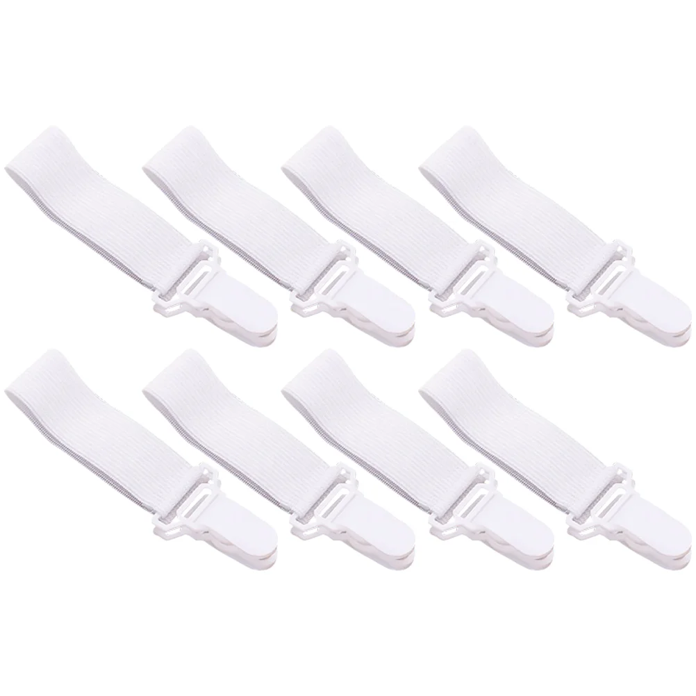 

16 Pcs Bed Sheet Clip Bedsheet Holders Plastic Hotel Suspenders Soft Elastic Nylon Practical