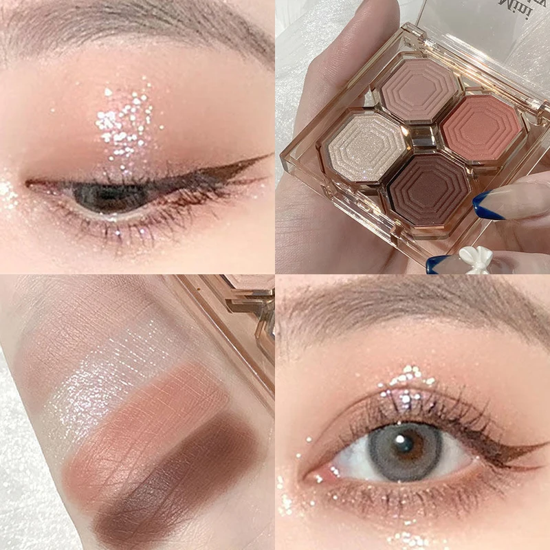 

2022 New Eyeshadow Palette Portable Makeup Highlight Matte Shimmer Eye Shadow Shiny Long Lasting Natural Eyeshadow Cosmetics