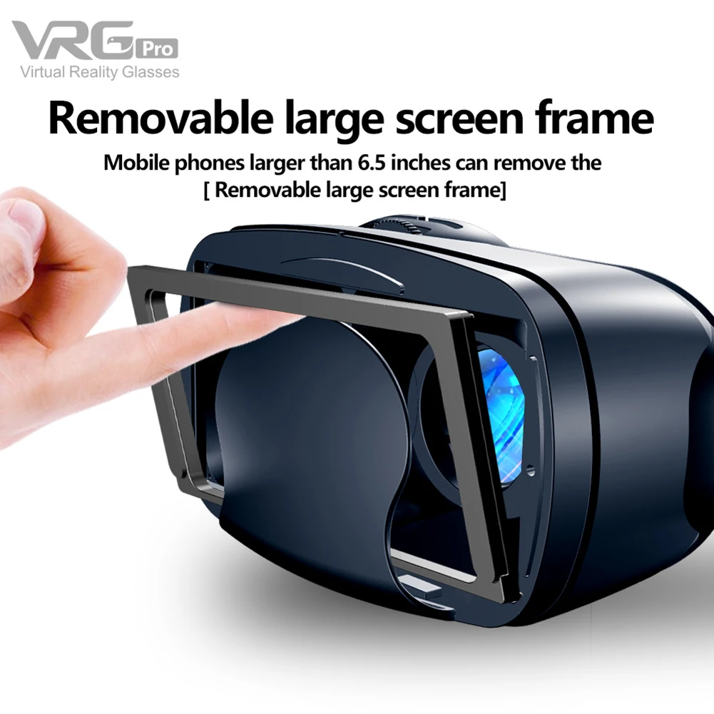 vrg pro blu ray 3d vr headset wide angle smart virtual reality glasses helmet for 5 7 inch smart phone video game binoculars wit free global shipping