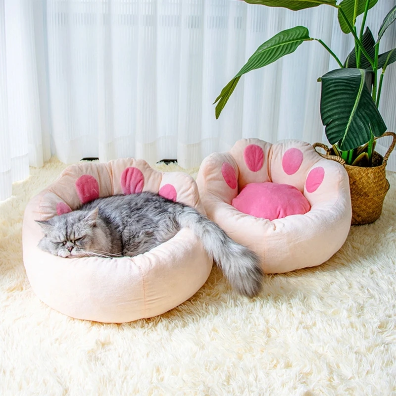

Warm Cats Bed Pet Kitten House Bed Winter Sleeping Bed Dog Bed Thicken Soft Mattress Small Animal Resting House