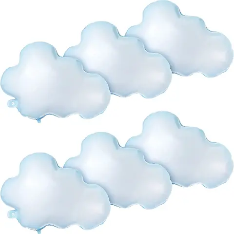 2 шт., фольгированные воздушные шары в виде белых облаков