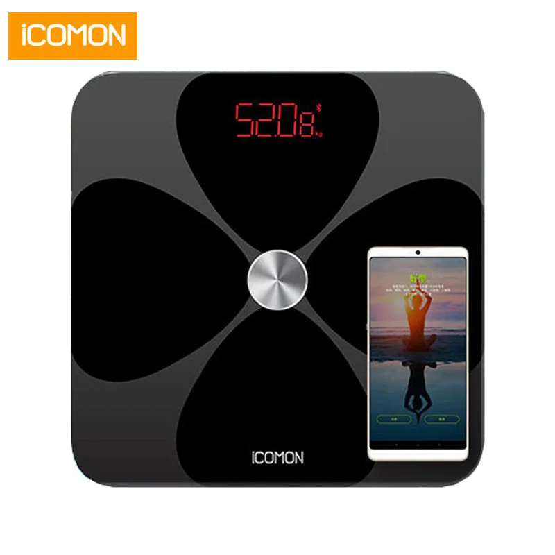 

Hot ICOMON i90 Smart Bathroom Weight Scales Floor Body Fat Weighing Scale Smart Bluetooth Body Scale Balance Bluetooth 20 Index