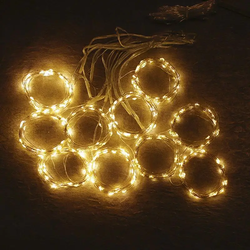 

Copper String Lights Warm Fairy Lights For Bedroom USB Powered Remote Control Waterproof Copper Wire Starry Firefly Lights For