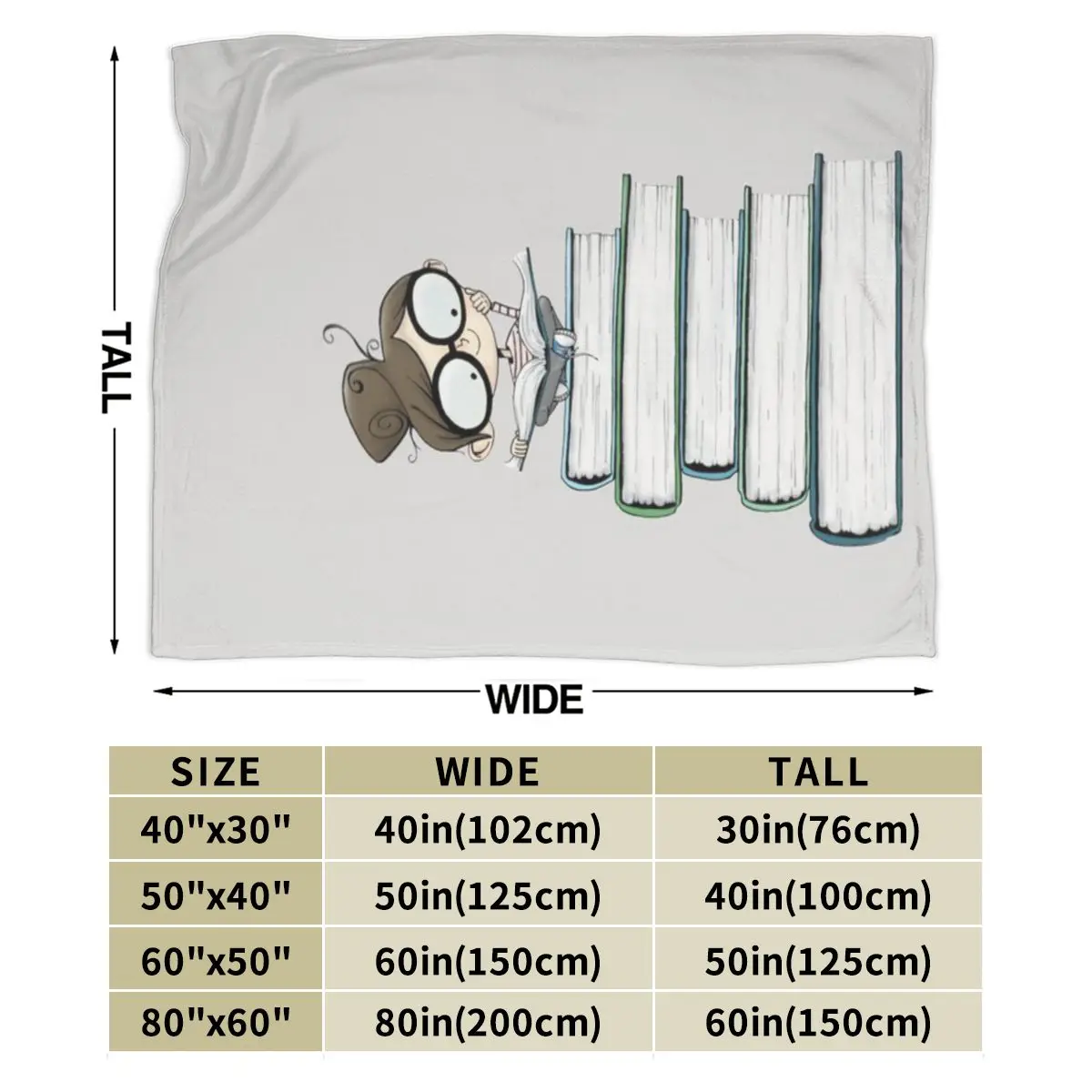 Ультрамягкое одеяло из микрофлиса Itty Bitty Book Lover