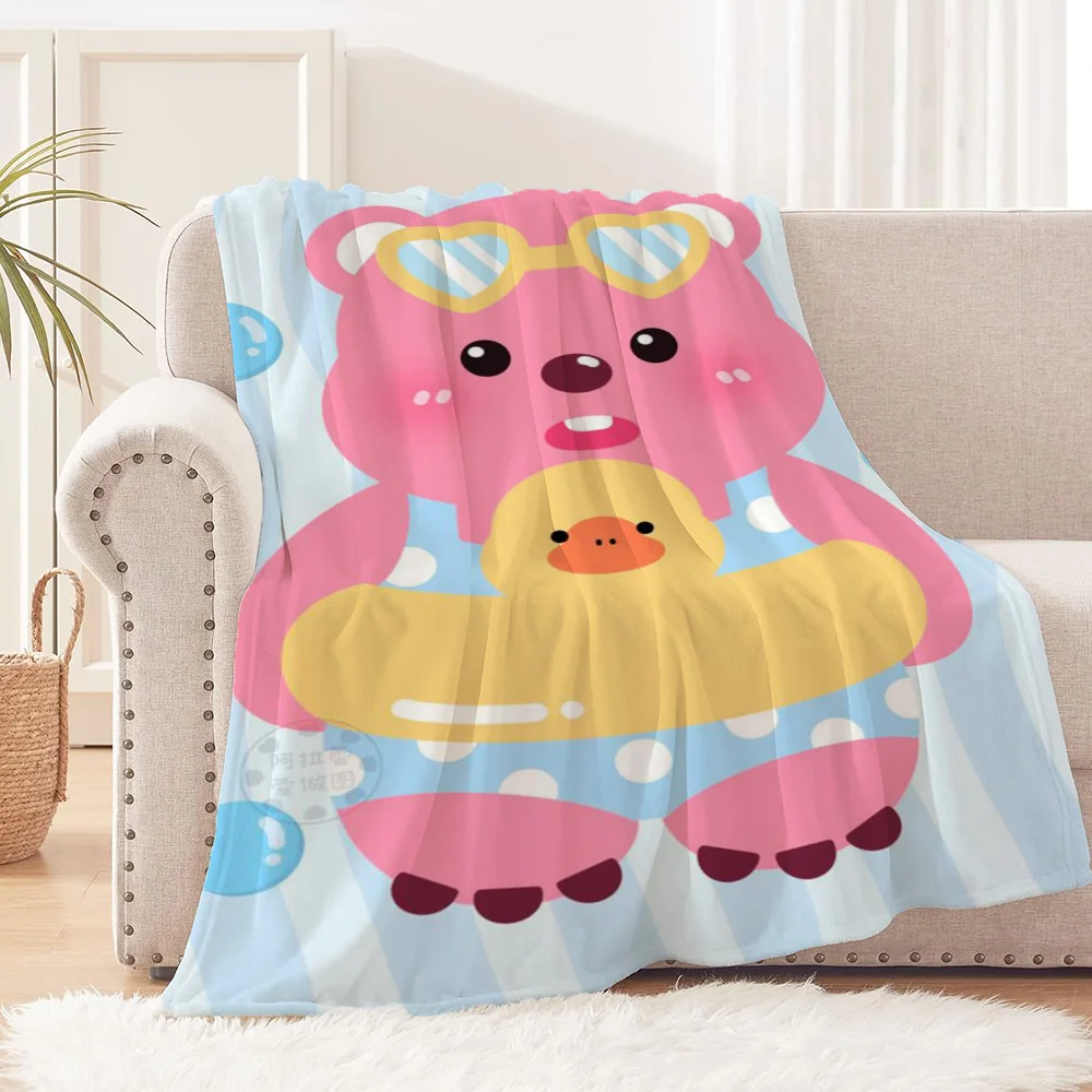 P-Pororo Мультяшное Плюшевое Одеяло Для Декоративного Дивана-кровати Роскошное